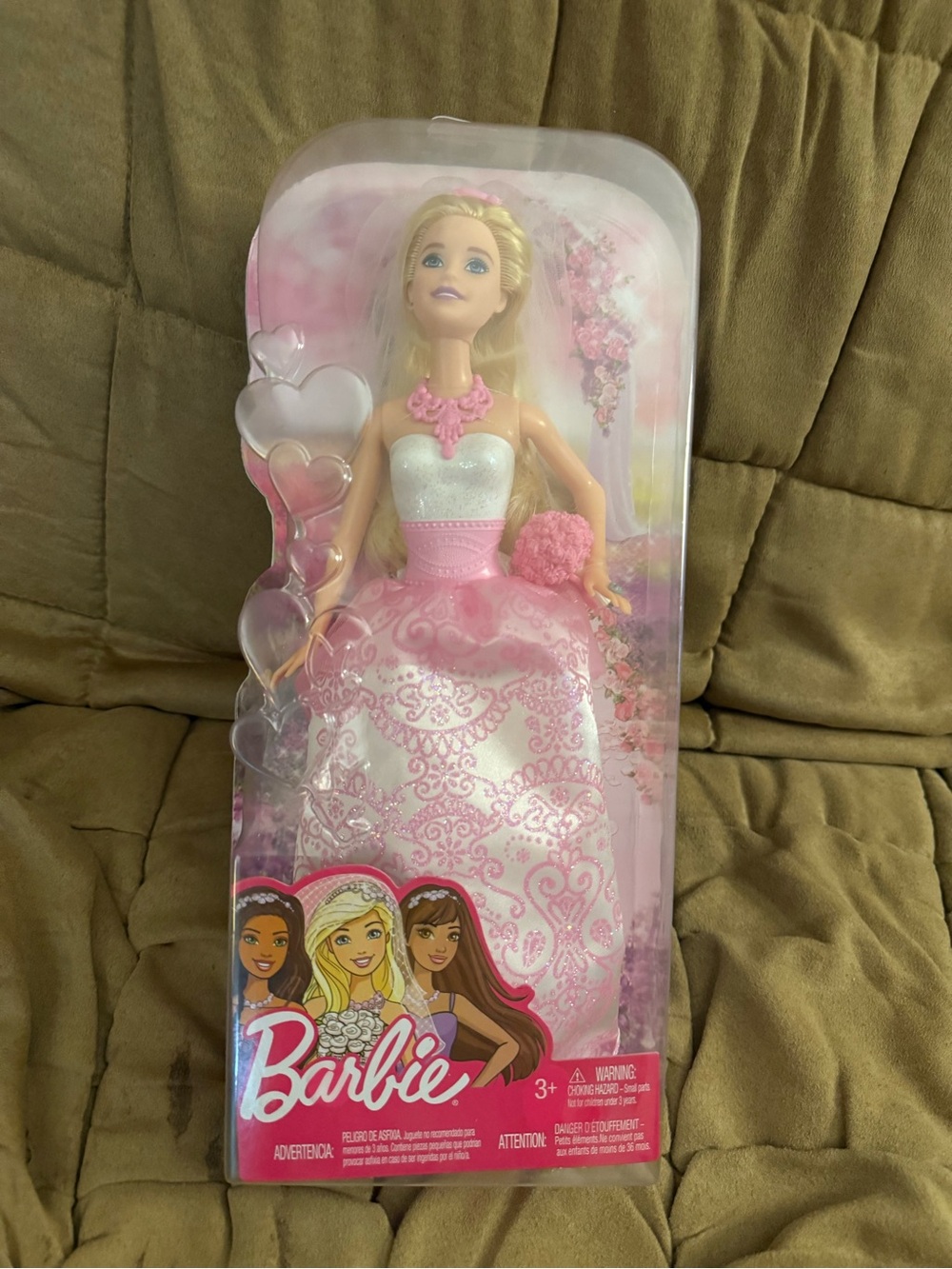 Barbie Pink and White Sparkle Ball Gown Doll